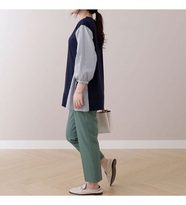 BELLUNA（ベルーナ）の「サイドリボン使い切替チュニック（チュニック）」｜詳細画像