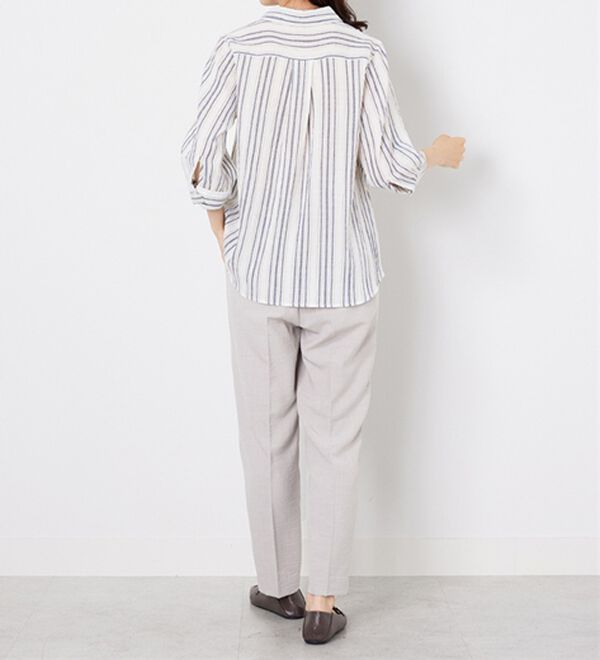 BELLUNA（ベルーナ）の「スキッパー衿ぽこぽこ素材ブラウス（ブラウス）」｜詳細画像