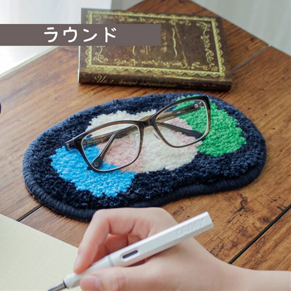 iellio（イエリオ）の「置くだけおしゃれなアクセントマット＜大人かわいい・小物置き・ミニラグ・韓国・玄関やデスクに・コースターとして＞（玄関マット）」｜詳細画像