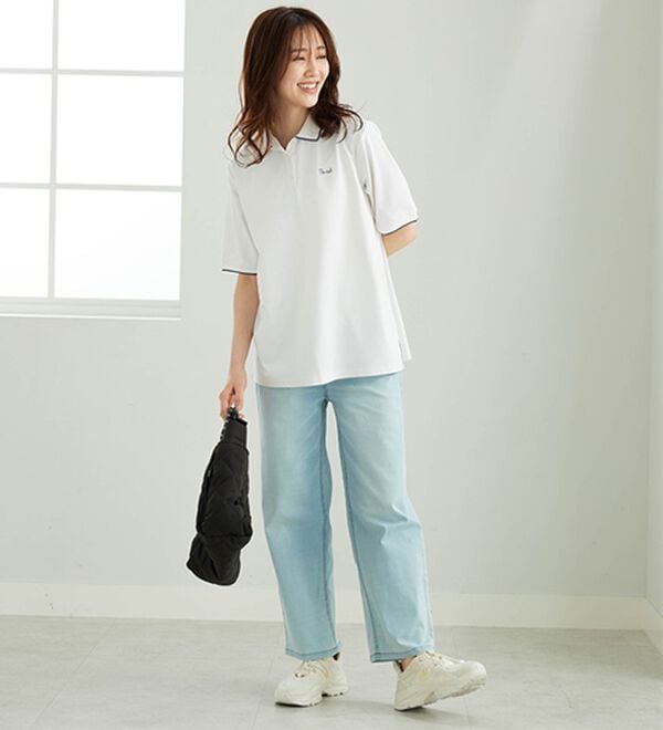 BELLUNA（ベルーナ）の「多機能付配色刺しゅうポロシャツ（カットソー）」｜詳細画像