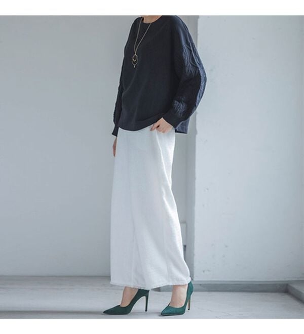 RANAN（ラナン）の「ツイードワイドパンツ（フルレングスパンツ）」｜詳細画像