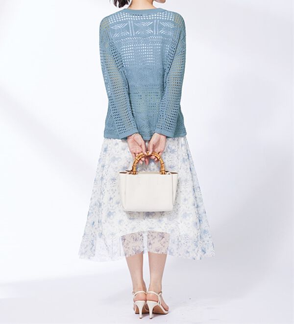 BELLUNA（ベルーナ）の「透かし編ニットカーディガン（ニットカーディガン）」｜詳細画像