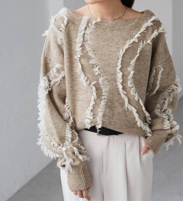 RANAN（ラナン）の「ニュアンスフリンジニット（ニット・セーター）」｜詳細画像
