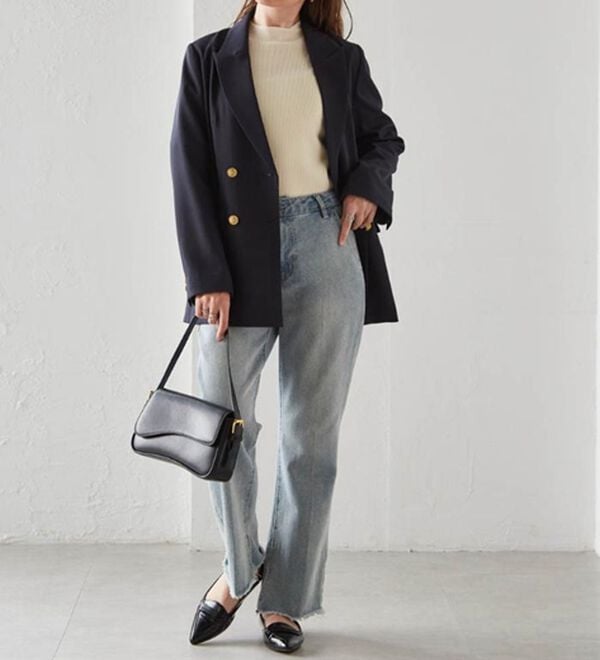 RANAN（ラナン）の「洗える！ゴールド調ボタンWテーラードジャケット（テーラードジャケット）」｜詳細画像