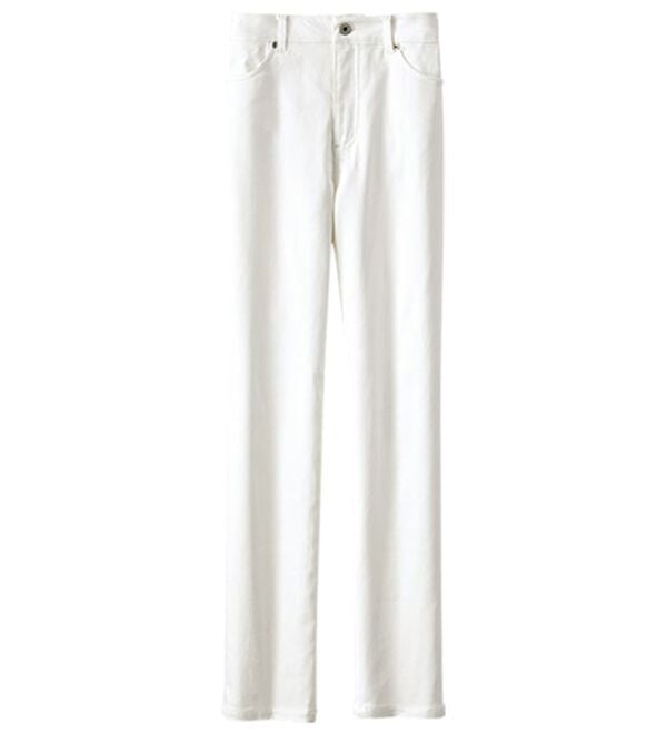 BELLUNA（ベルーナ）の「サラリ速乾！綿サテンストレッチカラーパンツ（フルレングスパンツ）」｜詳細画像