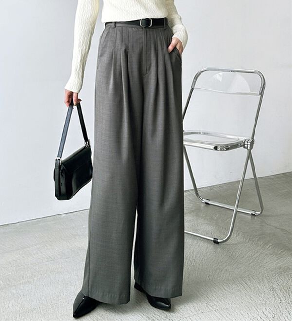 GeeRA（ジーラ）の「３タックワイドパンツ（フルレングスパンツ）」｜詳細画像