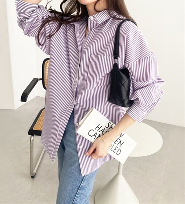 GeeRA（ジーラ）の「アソート柄オーバーサイズシャツ（シャツ）」｜詳細画像