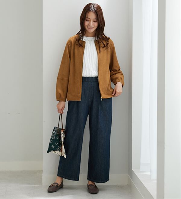 BELLUNA（ベルーナ）の「スエード調ランタン袖ミドル丈ジャケット（その他ジャケット）」｜詳細画像