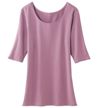 LAVIENNE（ラヴィエンヌ）の「【美姿勢習慣】スーッと猫背をケアするインナー（5分袖・フレンチ袖）（肌着・インナーウェア）」
