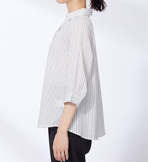 BELLUNA（ベルーナ）の「スキッパー衿ぽこぽこ素材ブラウス（ブラウス）」｜詳細画像