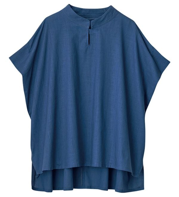 ルフラン（ルフラン）の「＜マジックスリム＞二の腕ほっそり見せブラウス（ブラウス）」｜ブルー