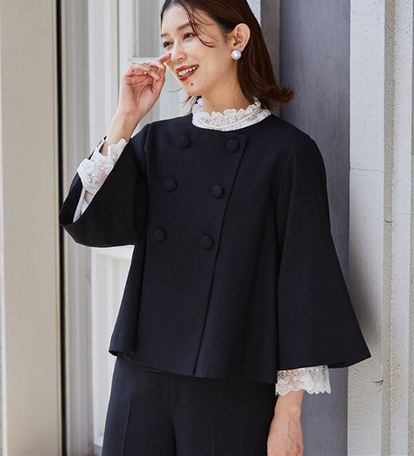 RANAN（ラナン）の「＜２点セット＞フレアージャケットワイドパンツセット（パンツスーツ）」｜詳細画像