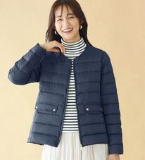 BELLUNA（ベルーナ）の「【ＦｕｗａｉｒＬｉｇｈｔ】ノーカラー軽量ダウンジャケット（ダウンコート・ジャケット・ベスト）」