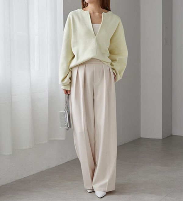 RANAN（ラナン）の「ハーフジップスウェットライクニット（ニット・セーター）」｜詳細画像