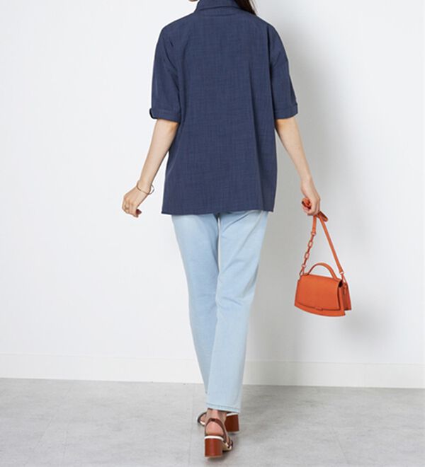 BELLUNA（ベルーナ）の「麻調素材スキッパーブラウス（ブラウス）」｜詳細画像