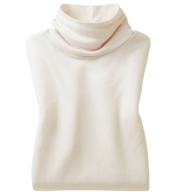 LAVIENNE（ラヴィエンヌ）の「着ぶくれにさよならふわっと暖かインナー（カットソー）」｜ライトグレー