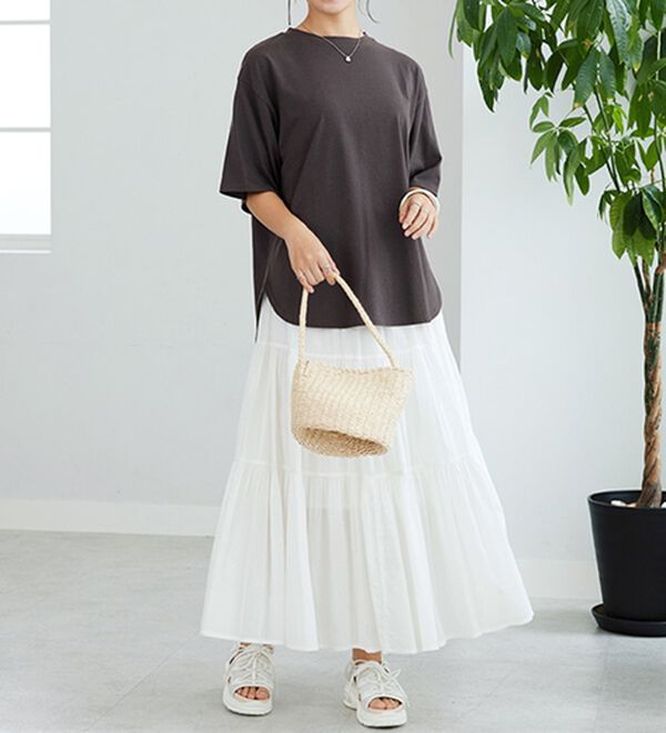 GeeRA（ジーラ）の「プリントチュニックＴシャツ（カットソー）」｜詳細画像