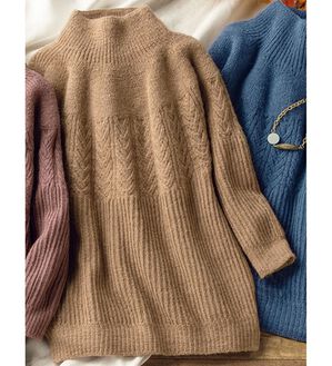 ルフラン（ルフラン）の「日本製ベビーアルパカ１００％セーター（ニット・セーター）」｜ベージュ