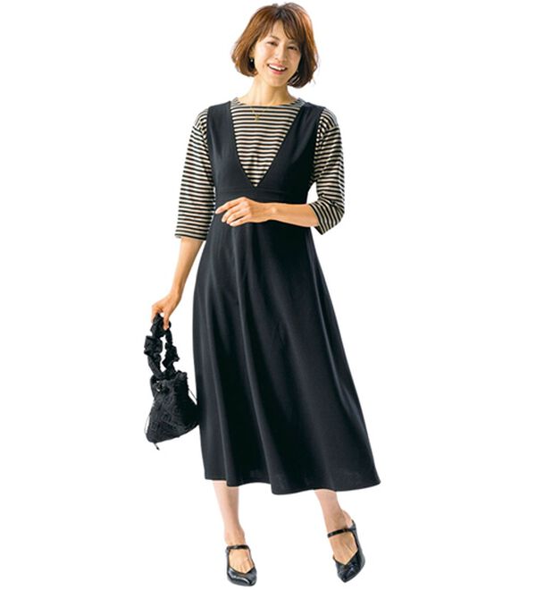 ルフラン（ルフラン）の「【４色組】毎日の主役。綿１００％ボーダーロンＴ（カットソー）」｜詳細画像