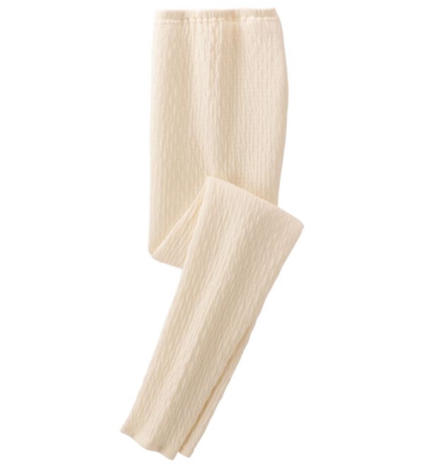 「【３色組】すごくのび～る綿混ふっくら編みボトム（肌着・インナーウェア）」｜詳細画像