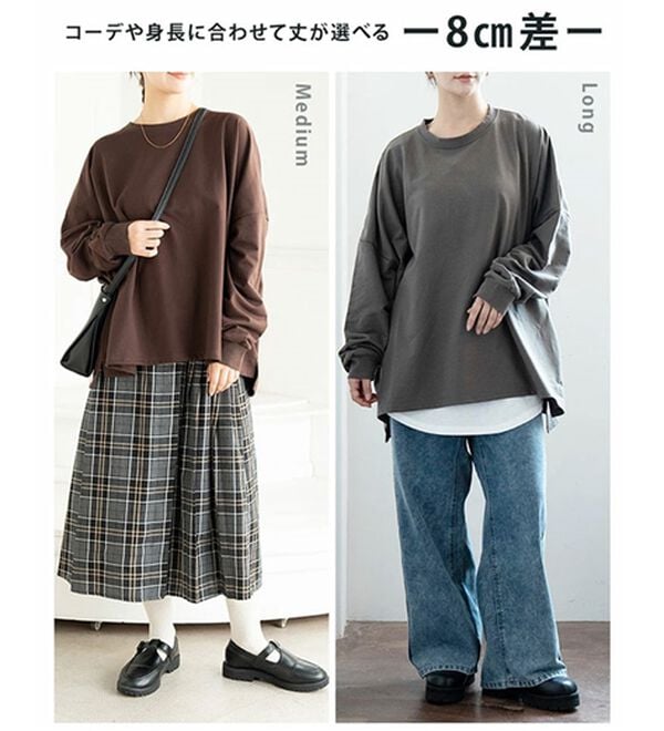 A HAPPY MARILYN（アハッピーマリリン）の「【Ｌ～６Ｌ／選べる丈】たっぷりスーパーライトスウェット（トレーナー・スウェット）」｜詳細画像
