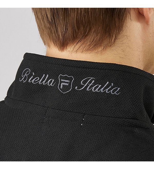 「【３色組】＜フィラ＞エレガント刺しゅうジップハイネック（メンズニット・セーター）」｜詳細画像