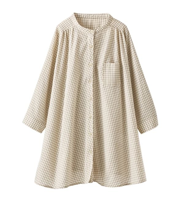 BELLUNA（ベルーナ）の「フランス綾ドレープ使いシャツチュニック（チュニック）」｜詳細画像