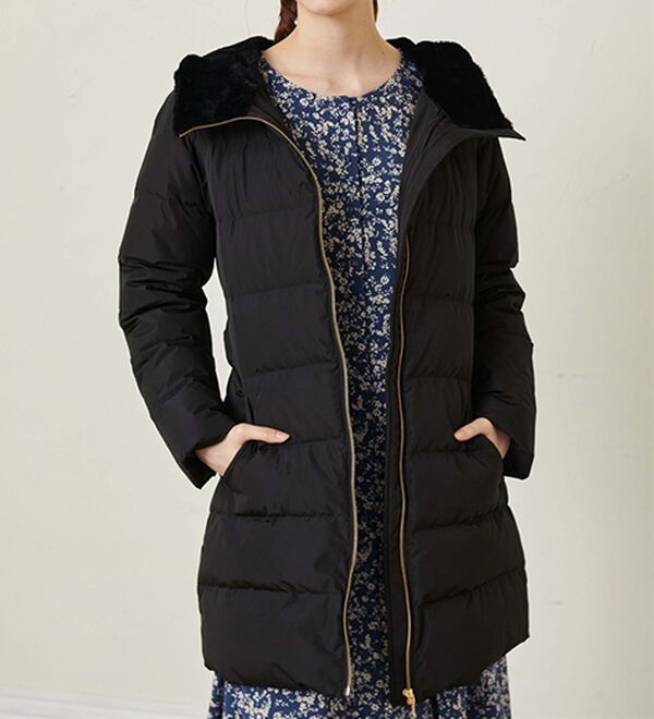 RANAN（ラナン）の「暖かファーフード使いすっきりダウンコート（ダウンコート・ジャケット・ベスト）」｜詳細画像