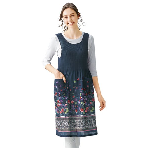 「【３枚組】涼やかプリーツチュニック（エプロン）」｜詳細画像