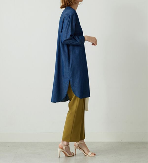 BELLUNA（ベルーナ）の「デニム素材華やか刺しゅうワンピース（その他ワンピース）」｜詳細画像