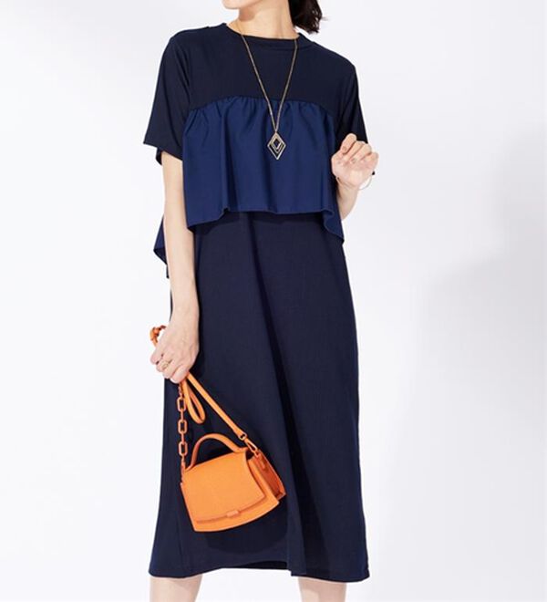 BELLUNA（ベルーナ）の「胸元フリルデザインワンピース（その他ワンピース）」｜詳細画像