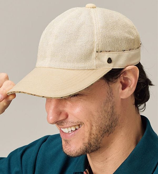「＜ドン　ベルモード＞風が通る涼やか麻混キャップ（メンズ帽子）」｜詳細画像