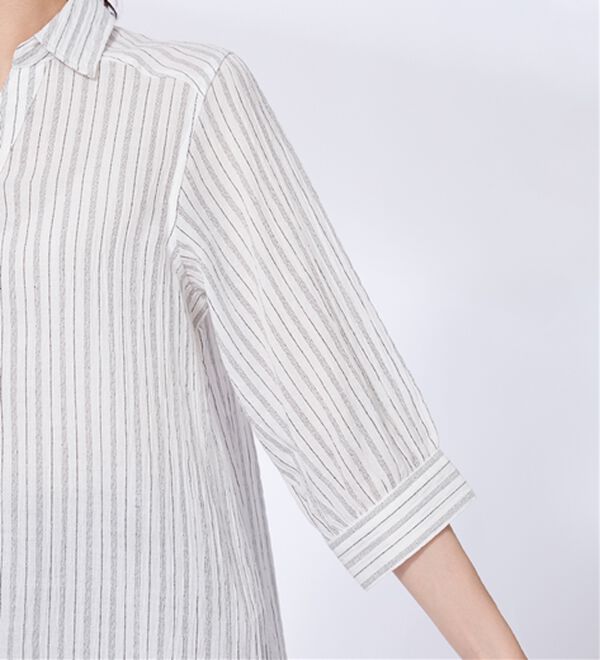 BELLUNA（ベルーナ）の「スキッパー衿ぽこぽこ素材ブラウス（ブラウス）」｜詳細画像