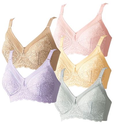 「【５色組】しっかりサポートフルカップブラ（ブラジャー）」