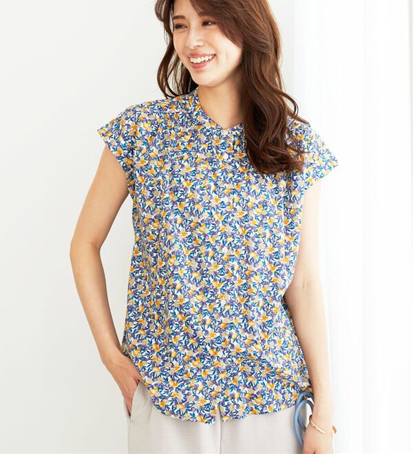 BELLUNA（ベルーナ）の「綿100％フルーツミックス柄ブラウス（ブラウス）」｜詳細画像