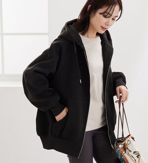 BELLUNA（ベルーナ）の「裏起毛素材ビッグシルエットジップパーカー（パーカー）」｜詳細画像