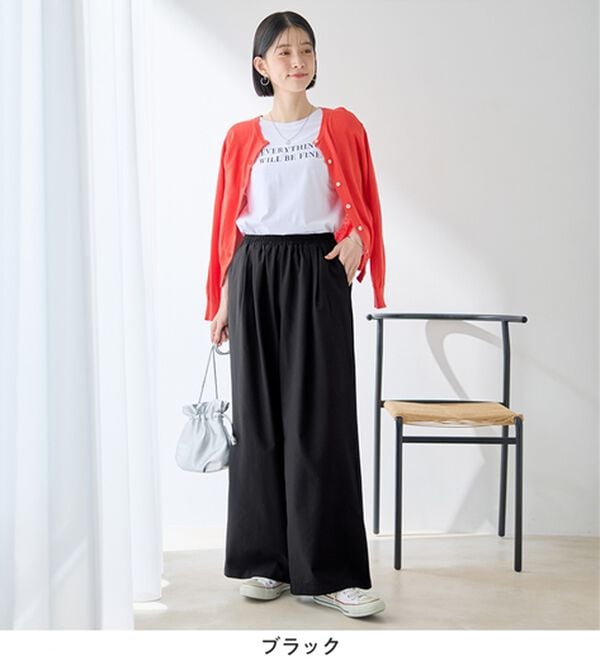 Viola e Viola（ヴィオラ エ ヴィオラ）の「風が通り抜ける！サッカーワイドパンツ（ワイドパンツ・ガウチョ）」｜詳細画像