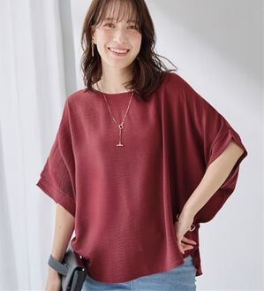 Viola e Viola（ヴィオラ エ ヴィオラ）の「華奢見えドルマンスリーブブラウス（ブラウス）」｜レッド