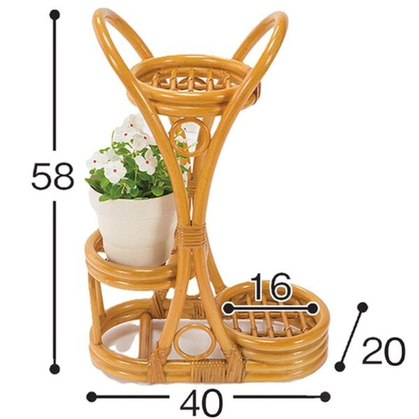 「籐フラワーラック（ラック・棚・本棚）」｜詳細画像