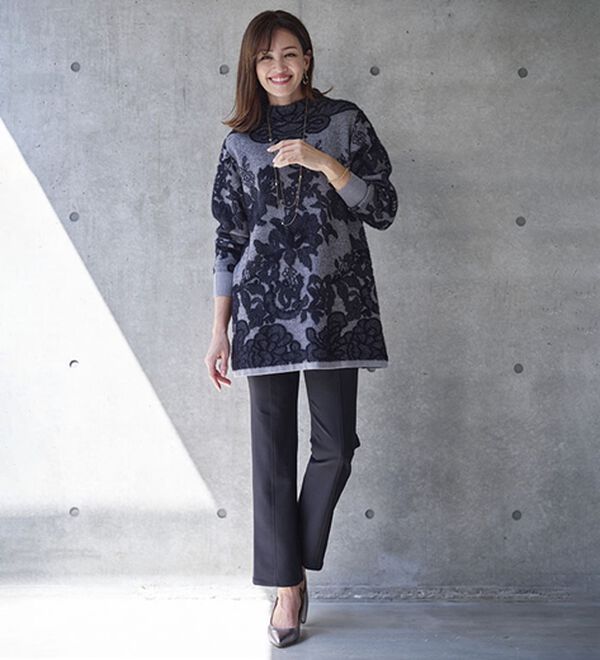 BELLUNA（ベルーナ）の「すっきり伸びる！ハイテンション美脚パンツ　ブーツカット（フルレングスパンツ）」｜詳細画像