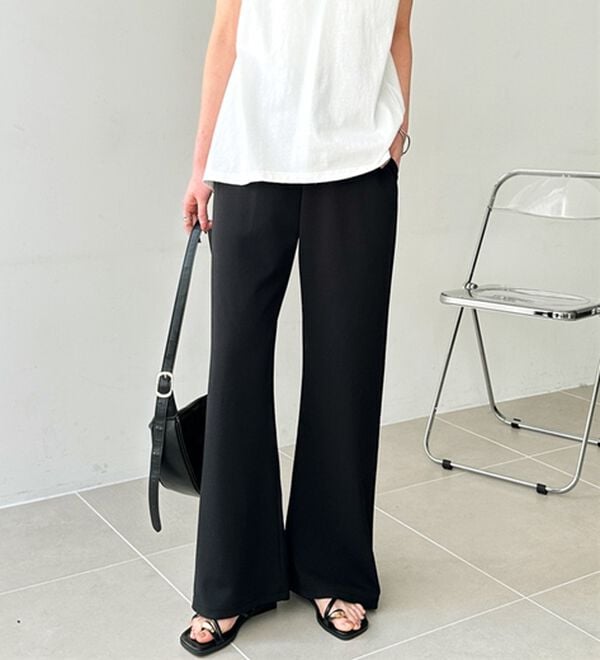 GeeRA（ジーラ）の「美脚見えカーブフレアパンツ（フルレングスパンツ）」｜詳細画像