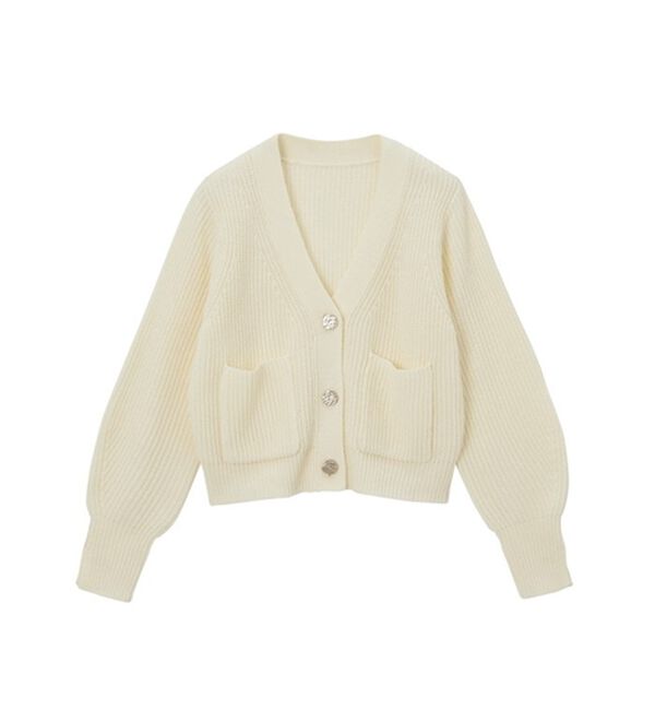 GeeRA（ジーラ）の「ビッグポケットショートニットカーディガン（ニットカーディガン）」｜詳細画像