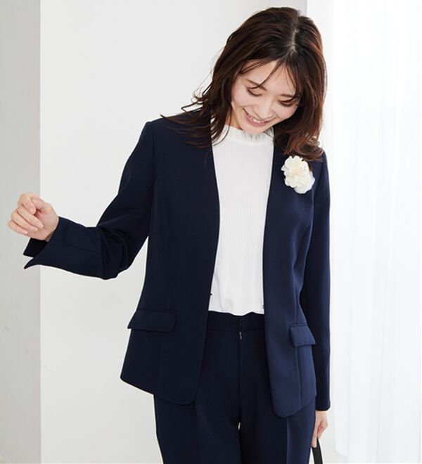 BELLUNA（ベルーナ）の「＜Ｃ／Ｓ＞ノーカラージャケット（ノーカラージャケット）」｜詳細画像