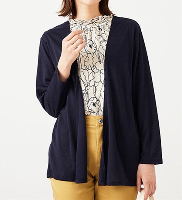 BELLUNA（ベルーナ）の「【2点セット】花柄プルオーバー＆カーデアンサンブル（アンサンブル）」｜詳細画像