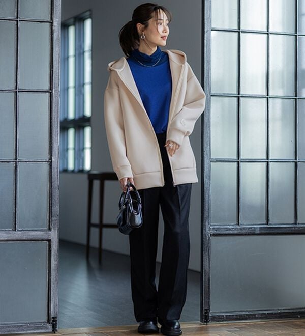 BELLUNA（ベルーナ）の「肩が疲れにくい！マシュマロ感覚ジップフーディー（ブルゾン）」｜詳細画像