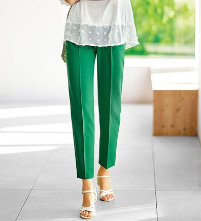 BELLUNA（ベルーナ）の「ヒンヤリ爽快！麻調ビンテージテーパードパンツ（テーパードパンツ）」