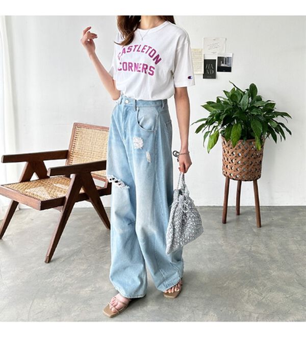 GeeRA（ジーラ）の「【ｃｈａｍｐｉｏｎ】ロゴＴシャツ（Tシャツ）」｜詳細画像