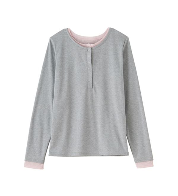 RANAN（ラナン）の「レイヤードヘンリーネックリブTシャツ（カットソー）」｜詳細画像