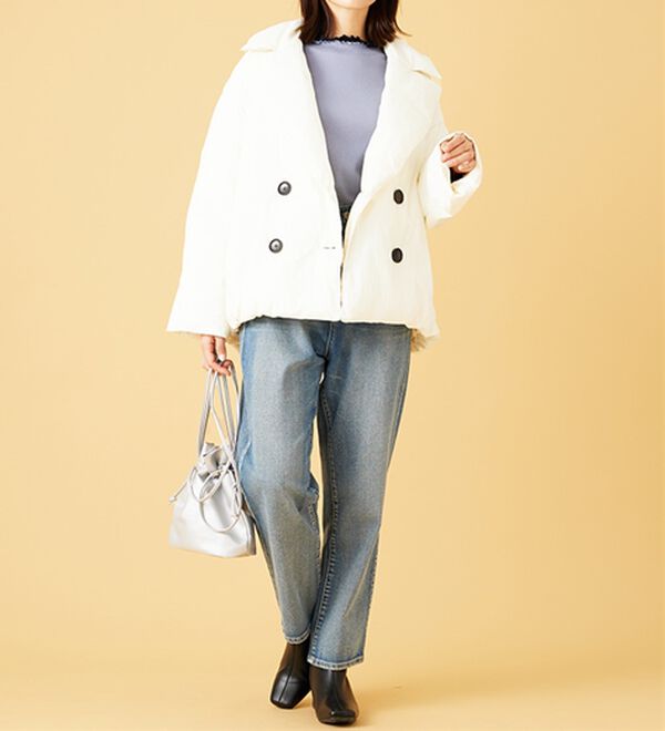 BELLUNA（ベルーナ）の「中わたショート丈ピーコート（ショートコート）」｜詳細画像