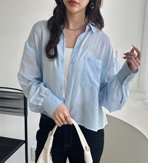 herlipto♡シアーシャツ♡新品未使用ハンガーつき Her lip to - herlipto♡シアーシャツ♡新品未使用ハンガーつきの通販